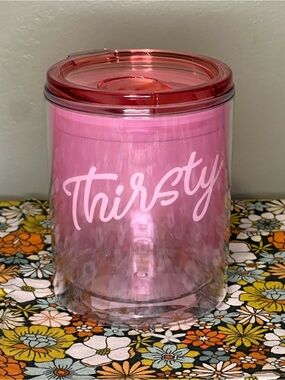 Pink 'Thirsty' Insulated Tumbler with Lid